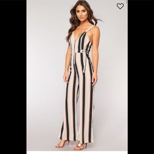Fashion Nova Be Humble Stripe Jumpsuit